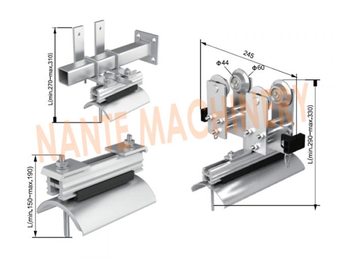Galvanized Steel IBeam Trolleys At Speed 300 m/min With Ball Bearing C