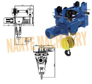 SH Series Electric Wire Rope Hoist with 10 - 20 t Unitized Capacity CE