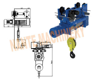 SH Series Electric Wire Rope Hoist with 10 - 20 t Unitized Capacity CE