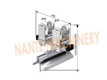 Galvanized Steel I-Beam Trolleys At Speed 300 m/min With Ball Bearing C Rail Festoon System