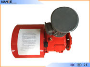 Red Painting Flat Electrical Cable Reeling Drum With Motor , Cable Reel Drum
