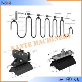 Wire Rope C Track Festoon System , Round Cable Roller / Trolley Festoon Cable Trolley System