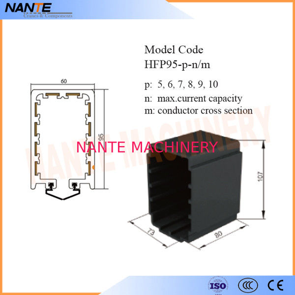 End Cap For HFP95 Series Enclosed Conductor Rail Poles 5,6,7,8,9,10 Max. Voltage 660V