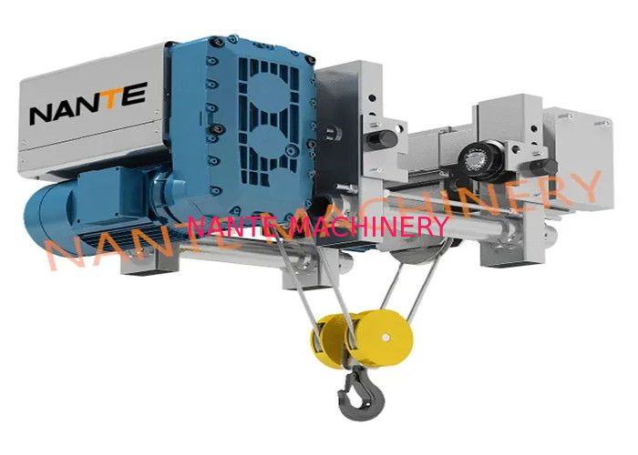 Save Workshop Space Electric Wire Rope Hoist With Trolley More Lifting Height