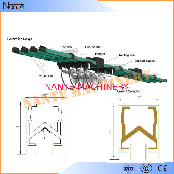 150A - 5000A Flexible Insulated Single Pole Conductor Bar For Crane