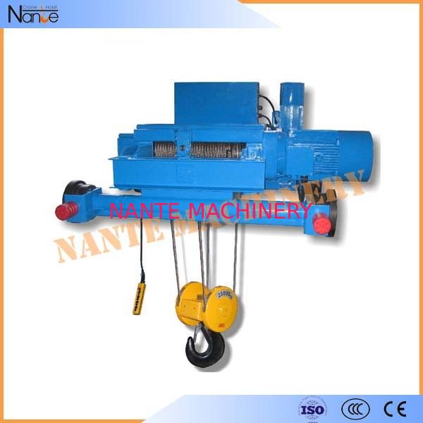Double Girder Electric Wire Rope Hoist Winch Trolley For Chemical Industry